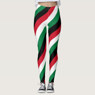 Syriens nationella Flagga Färg diagonal strimlad Leggings