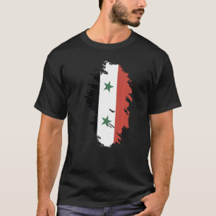 Syriens nationella Flagga för för manar sudanesisk T Shirt