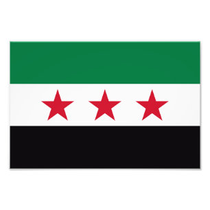 Syriens nya flagga revolution fototryck