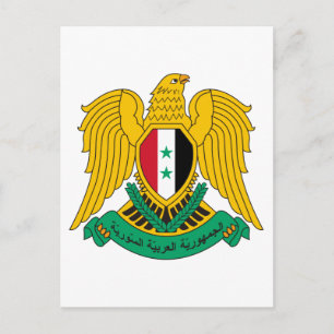 Syriens Officiell Jackar Arm Heraldry Symbol Vykort