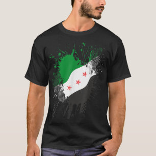 Syriens Revolution Grönt Syrian Flagga Free Syrien T Shirt