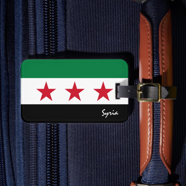 Syriens språktag, patriotiska syriska Flagga Bagagebricka (Framsida Insitu 4)