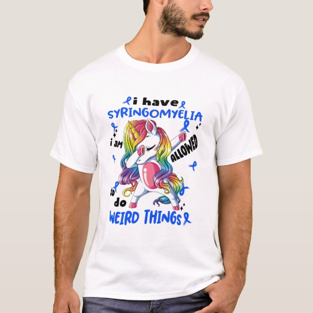 Syringomyelia Awareness Ribbon Support Gifts T Shirt (Framsida)