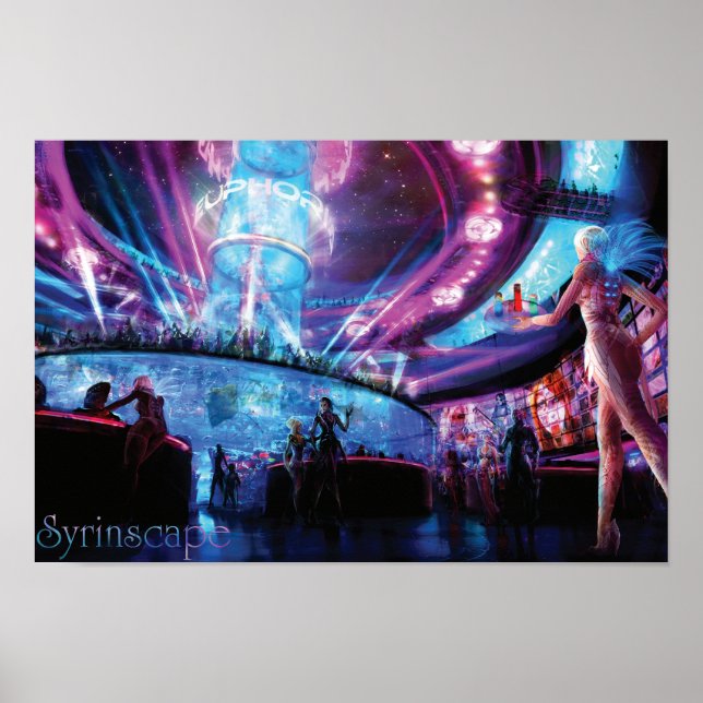 Syrinscape Cyberpunk Disco Poster (Framsidan)