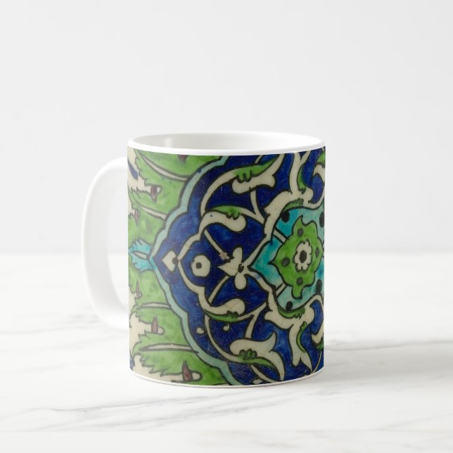 Syrisk mönstersymbol Ottomansk dynastisk 1600-tale Kaffemugg (Framsida vänster)