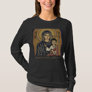 Syrisk mosaik av Madonna och barn Maronit T Shirt