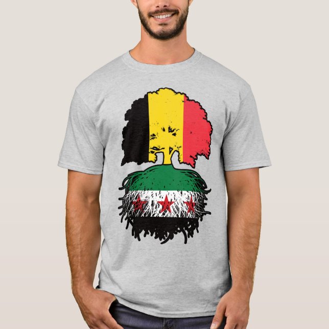 Syriska Belgiska Rötter och Kronträd T Shirt (Framsida)