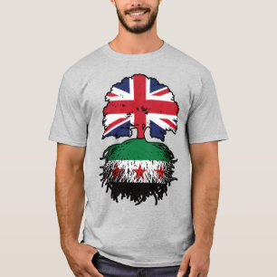 Syriska brittiska rötter och kronträd t shirt