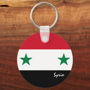 Syriska Flagga och syriska patrioter/sport Nyckelring