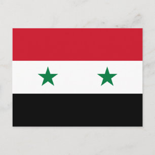 Syriskt (syriskt) vykort för Flagga