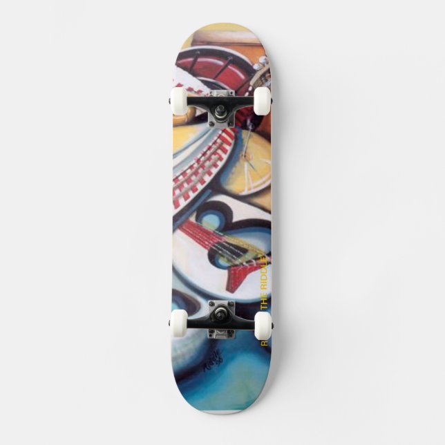 Syrlig Jazz by: Albert gåta Skateboard Bräda 20 Cm (Framsida)