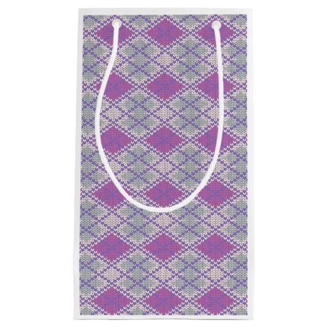 SYRLILAJADE ARGYLE-TRICKOT Small presentväska (Framsidan)