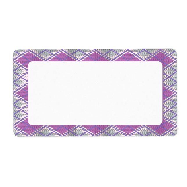 SYRLILJA ARGYLE-STICKAD 5x9,5 cm Etiketter Fraktsedel (Framsidan)