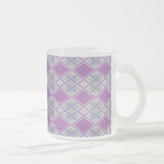 SYRLILJA ARGYLE-TRICKOT Frostad Glas Mugg (Höger)