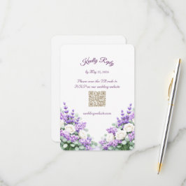 Syrlilja och Lavendel RSVP Inneslutande Kort