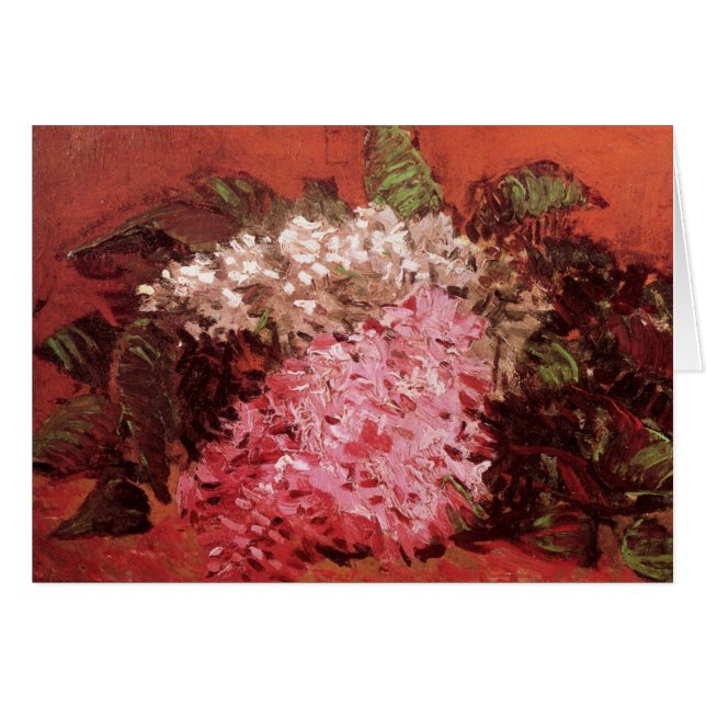 Syrlingar i rosa av Vincent van Gogh, Stilleben bl Hälsningskort (Framsidan Horizontal)