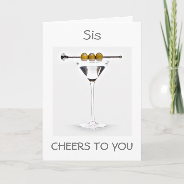 **SYRRAN** BEKÄMPNING PÅ DITT BIRTHDAG MARTINI STI KORT (Framsida)