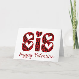 Syrran I Kärlek du Cute Cupid Typography Valentine Helgkort