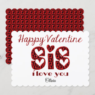 Syrran I Kärlek du Cute Cupid Typography Valentine Julkort