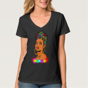 Syrran Kvinnor i den vackra Melanin Queen Black Gi T Shirt