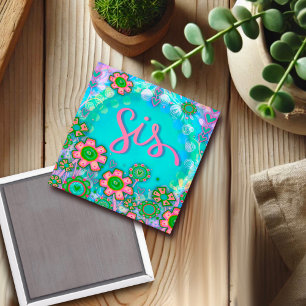 Syrran Söt Blommigt Inspirief Magnet
