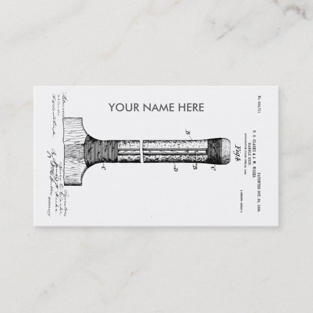 SYRSAFLADDERMÖSSPATENT - CIRCA 1906 VISITKORT (Framsida)