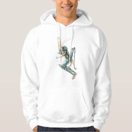 Syrsakrykmalning insektskonst möter sport hoodie