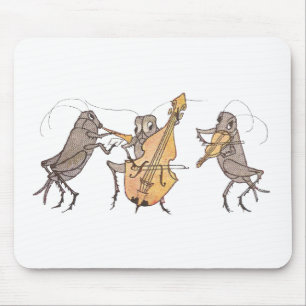 Syrsamusikband med hornen, violoncellen & fiolen musmatta