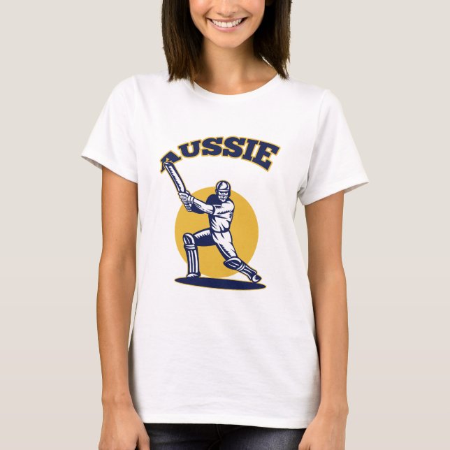 syrsaspelarebatsman retro Australien Tee (Framsida)