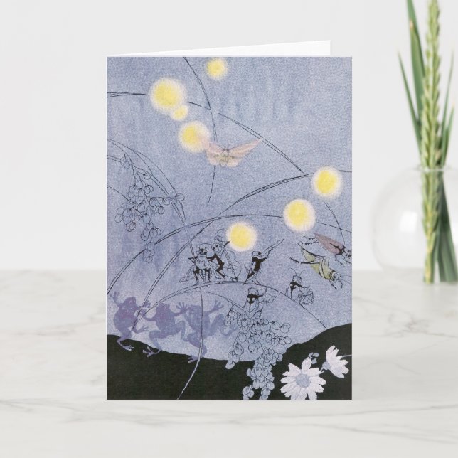 Syrsor och grodor gör nattmusik kort (Framsida)