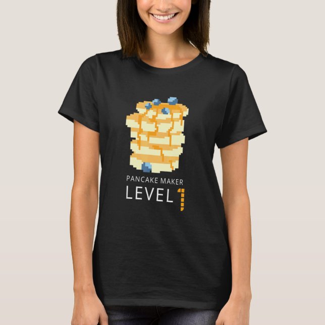 Syrup for Pancakes Flipping Flapjack Breakfast Pan T Shirt (Framsida)