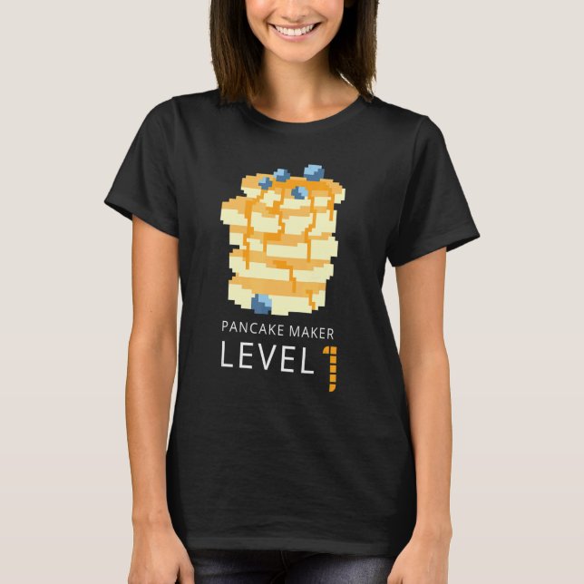 Syrup for Pancakes Flipping Flapjack Breakfast Pan T Shirt (Framsida)