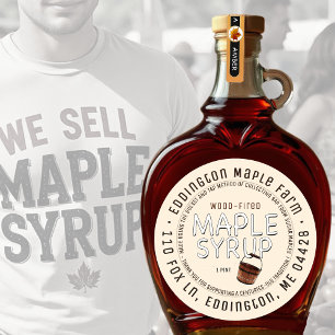 Syrup för traditionell metodhack och kartkarta runt klistermärke
