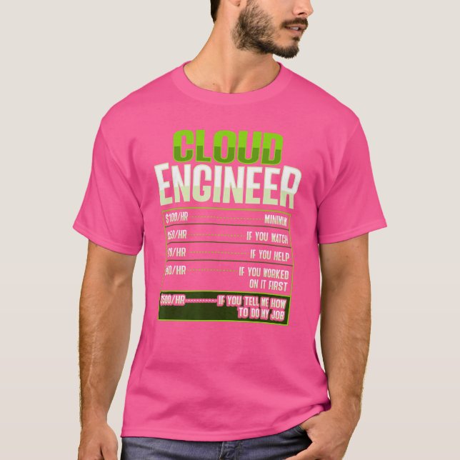 Sys admin and development for a Cloud Devops engin T Shirt (Framsida)