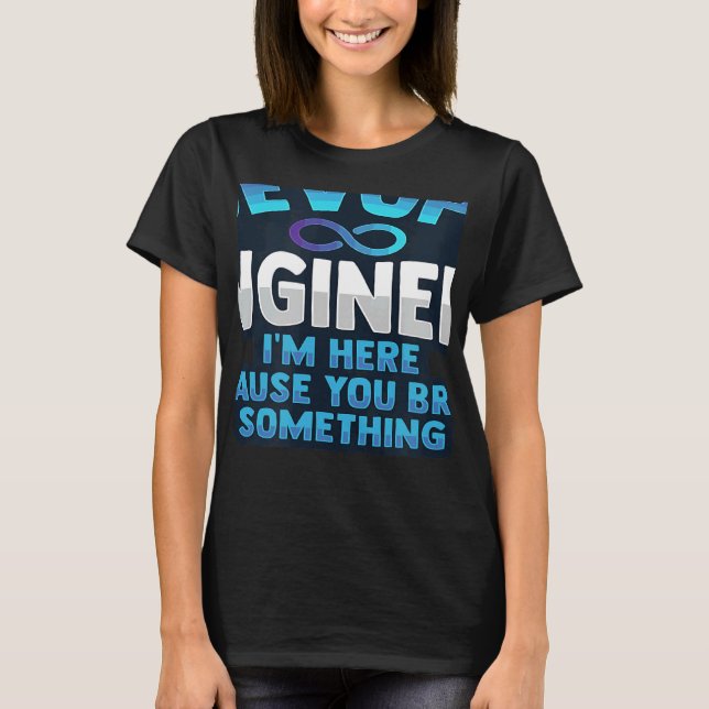 Sys admin and development for a Cloud Devops engin T Shirt (Framsida)