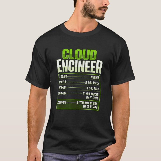 Sys admin and development for a Cloud Devops engin T Shirt (Framsida)