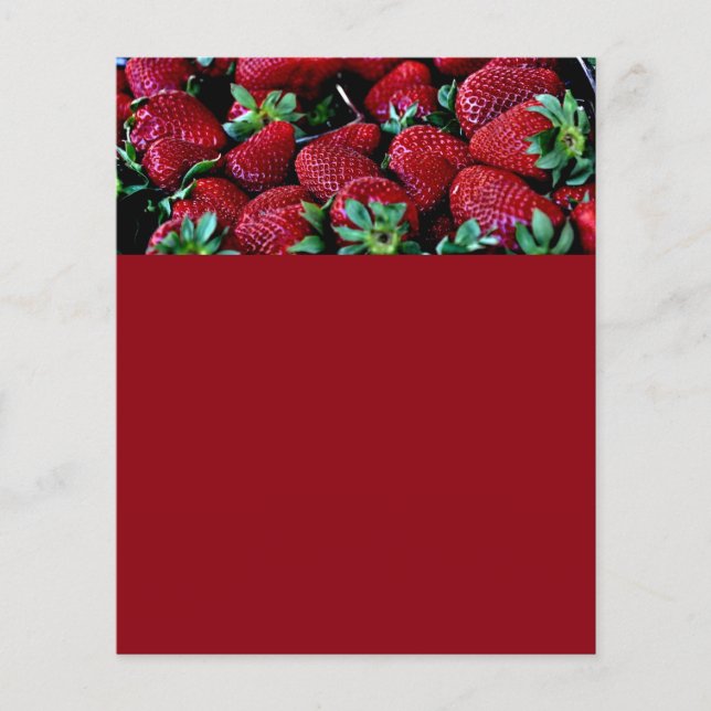 SYS STRAWBERRIES PHOTOGRAPHY BAKGRUND TAPET FLYGBLAD (Framsidan)