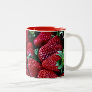 SYS STRAWBERRIES PHOTOGRAPHY BAKGRUND TAPET Två-Tonad MUGG