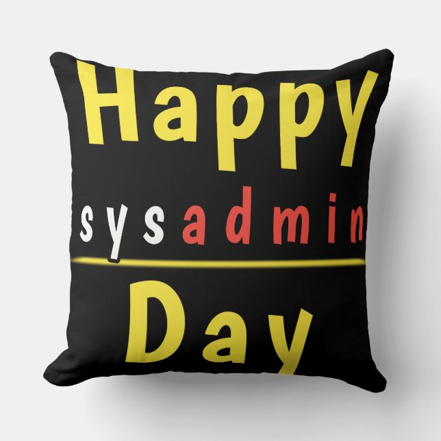 Sysadmin day - Grattis på födelsedagen SYSADMIN Kudde (Framsida)