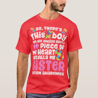 Syskon Autism för män kvinnor pojkar flickor barn T Shirt