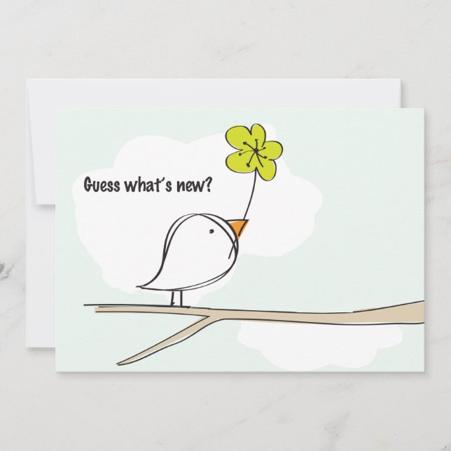 Syskon Birds Photo Gravid annons Meddelande (Framsida)