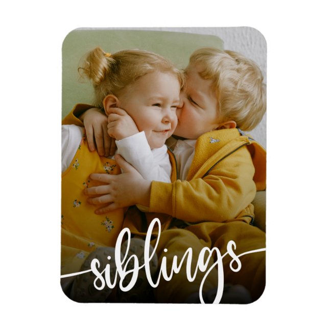 Syskon Brother Sister Photo Magnet (Vertikal)