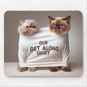 Syskon Cats WAN Wearing Get Along Shirt Musmatta
