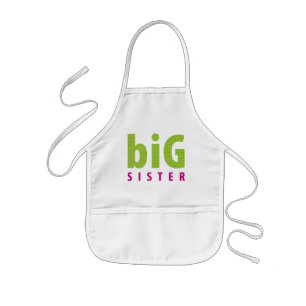 SYSKON COLLECTION - storsyster {lime} Barnförkläde