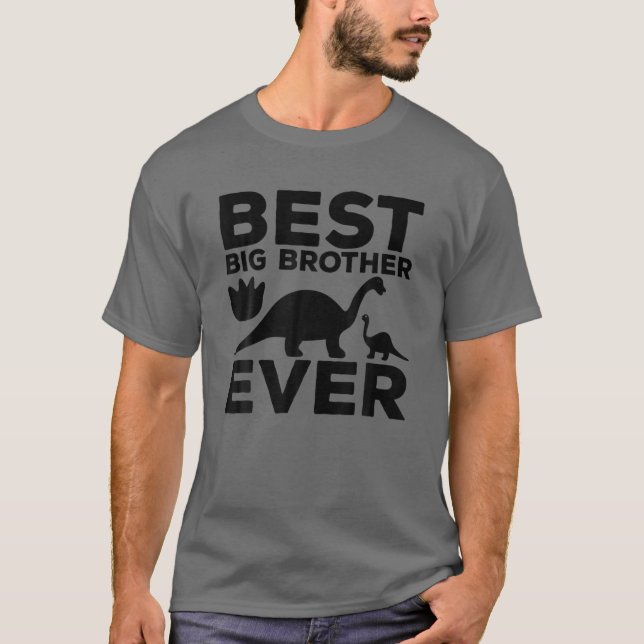Syskon Dinosaur Trex Humor Best Big Brother någons T Shirt (Framsida)