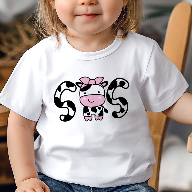 Syskon Flick Cow T-Shirt Barn Födelsedags T-Shirt (Skapare uppladdad)