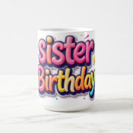 Syskon Födelsedag Regnbåge Bubbla Present till sys Kaffemugg