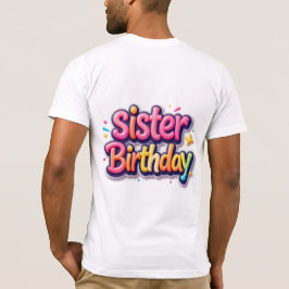 Syskon Födelsedag Regnbåge Bubbla Present till sys T Shirt