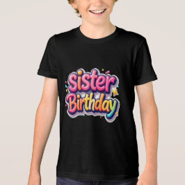 Syskon Födelsedag Regnbåge Bubbla Present till sys T Shirt