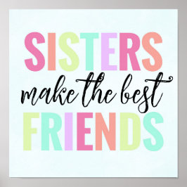 Syskon Gör De Bästa Vännerna Regnbågsaffisch Poster